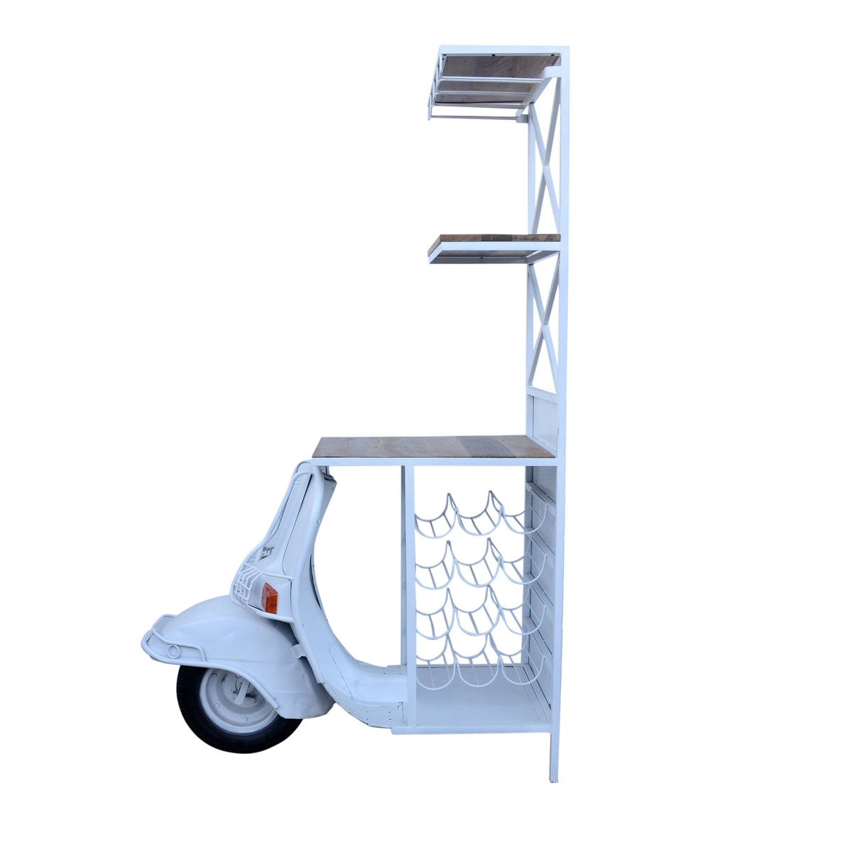 Riccardo Repurposed Scooter Wine Bar 181cm