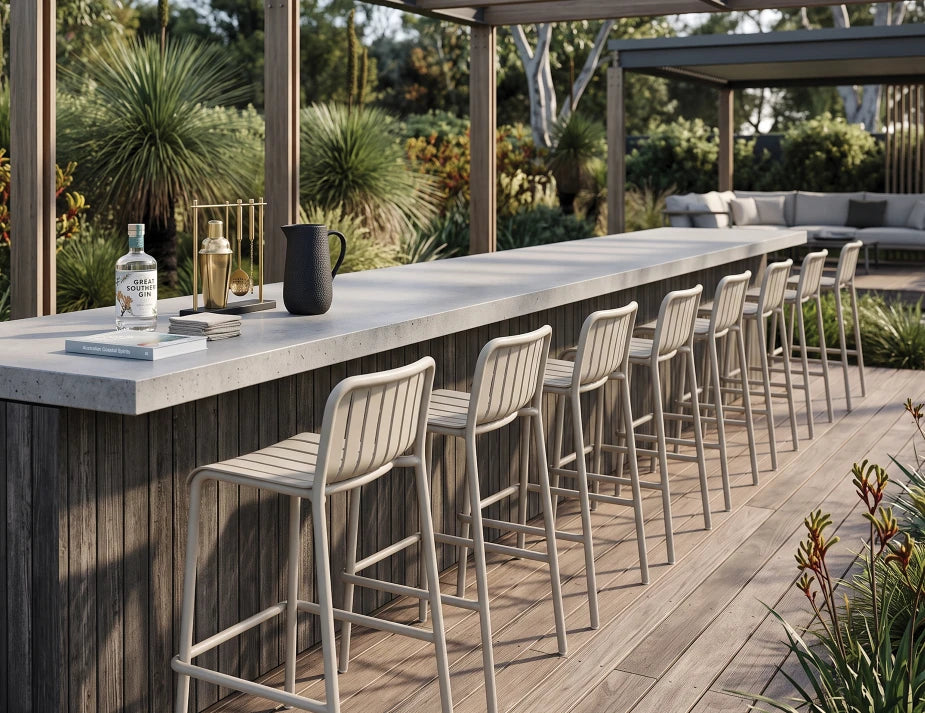 Roku Bar Stool - Outdoor - Latte