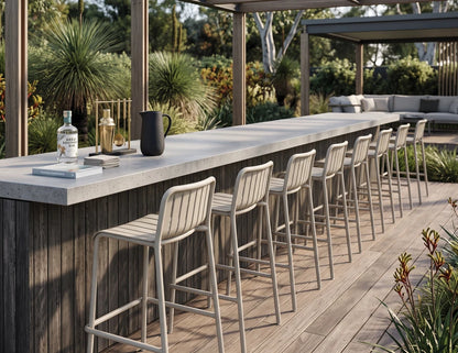 Roku Bar Stool - Outdoor - Latte