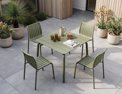 Roku Dining Table 90cm - Outdoor - Eucalyptus Green