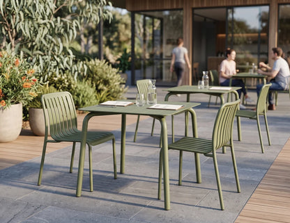 Roku Dining Table 90cm - Outdoor - Eucalyptus Green