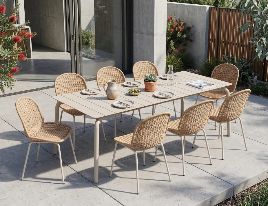 Roku Dining Table 220cm - Outdoor - Latte