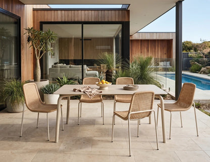 Roku Dining Table 160cm - Outdoor - Latte - Dune Ceramic