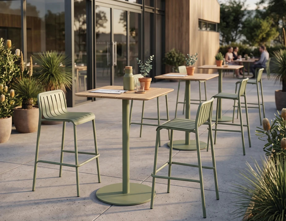 Roku Bar Stool - Outdoor - Eucalyptus Green