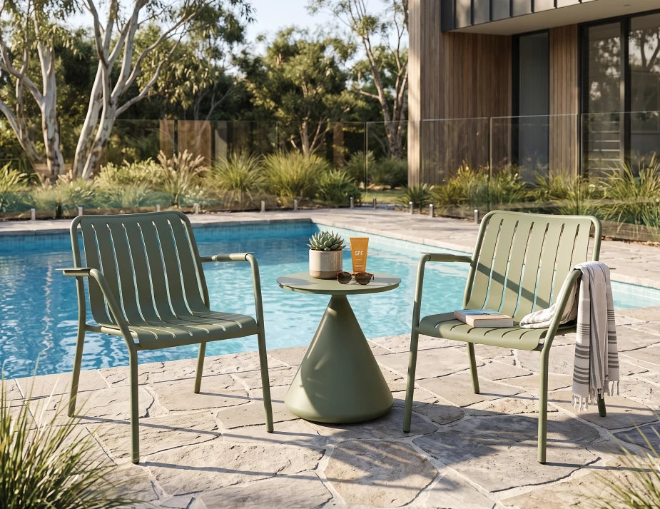 Roku Lounge Chair - Outdoor - Eucalyptus Green