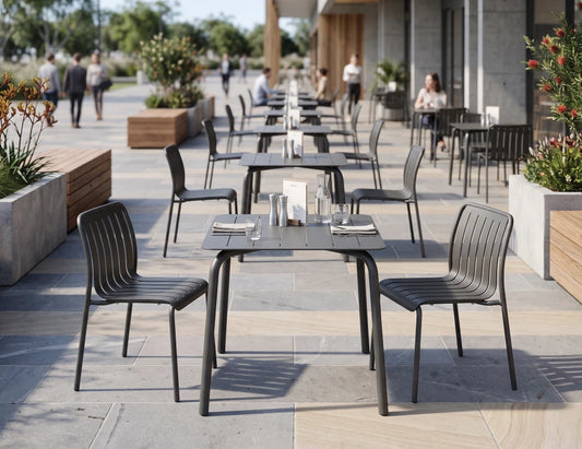 Roku Dining Chair - Outdoor - Charcoal