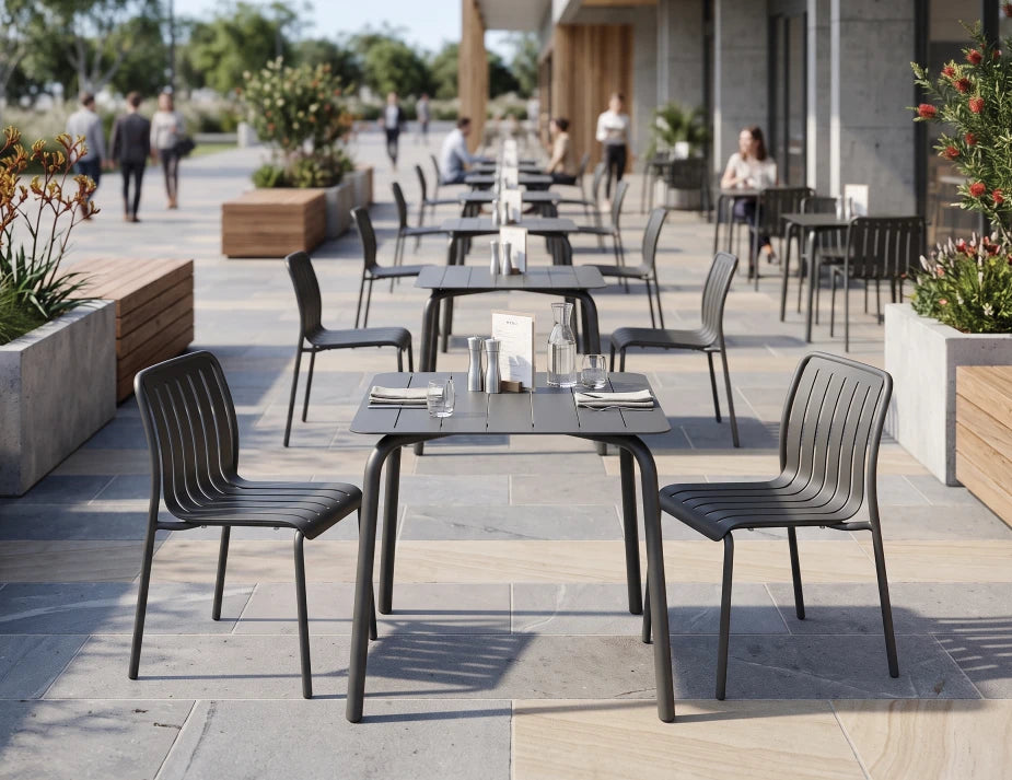 Roku Dining Table 90cm - Outdoor - Charcoal
