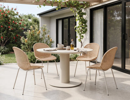 Loma Dining Table Latte 120cm - Outdoor - Dune Ceramic Top