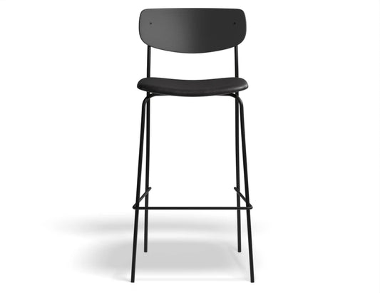 Rylie Bar Stool - Black - Upholstered