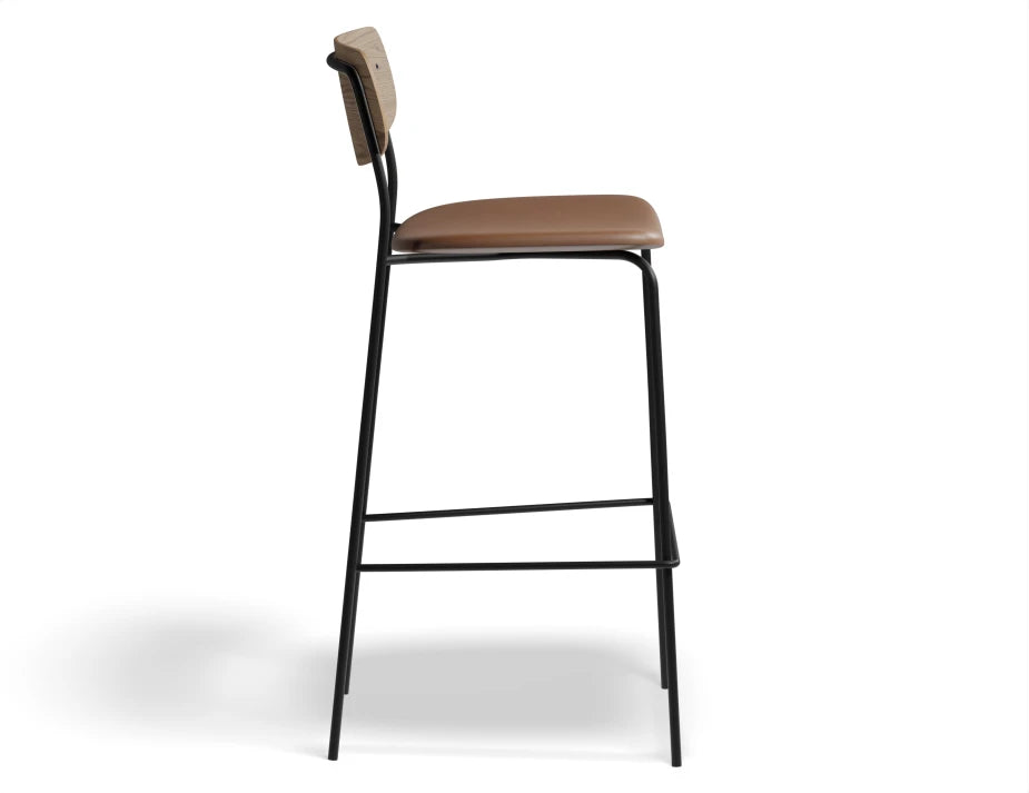 Rylie Bar Stool - Natural - Upholstered