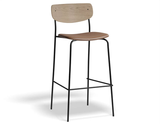 Rylie Bar Stool - Natural - Upholstered