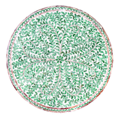 Sabine Turquoise Shell Round Coffee Table 76cm