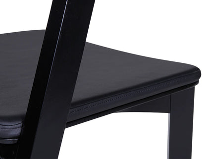 Merano Chair - Black Stained - Black Pad - by TON