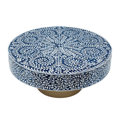 Severin Dark Blue Mother of Pearl Coffee Table 90cm