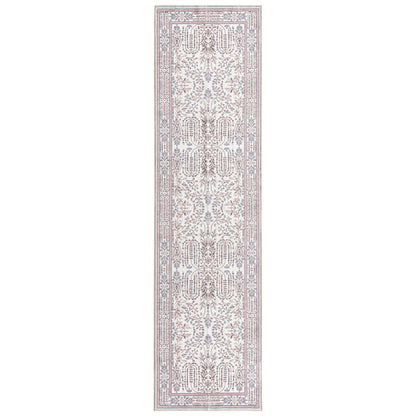 Sherry Vine Washable Rug - Dusty Rose & Ivory