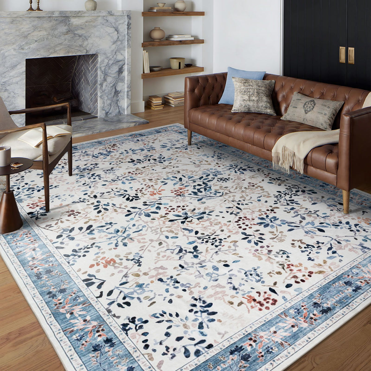 Sherry Vine Washable Rug - Multi & Ivory