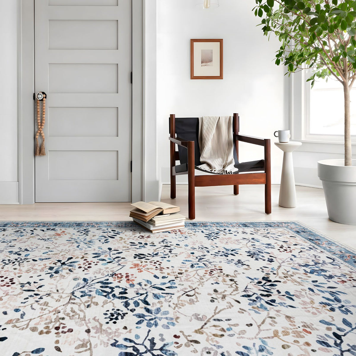 Sherry Vine Washable Rug - Multi & Ivory