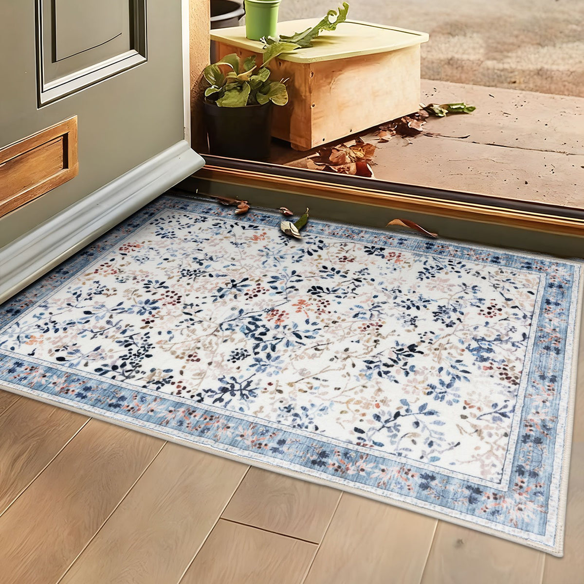 Sherry Vine Washable Rug - Multi & Ivory