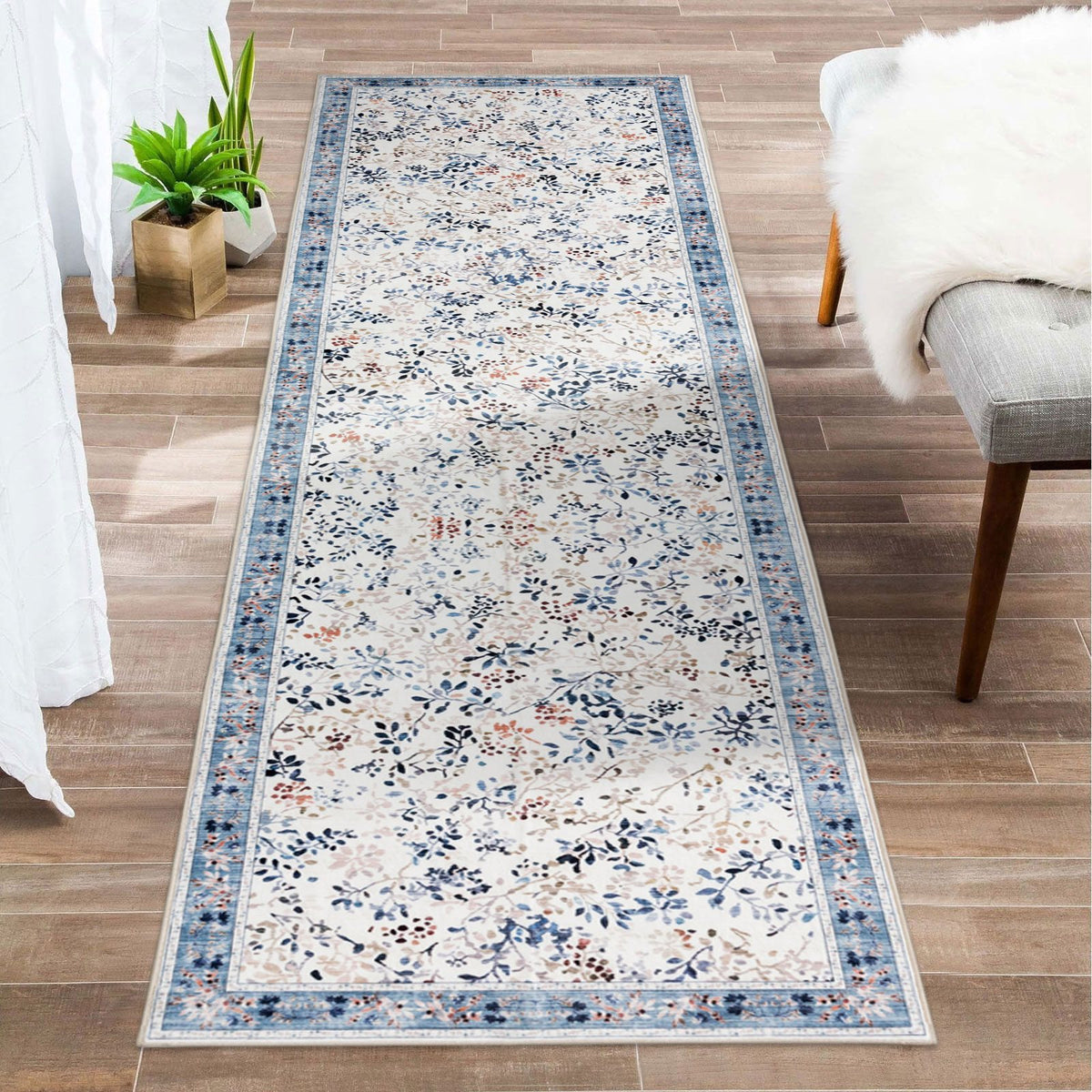 Sherry Vine Washable Rug - Multi & Ivory