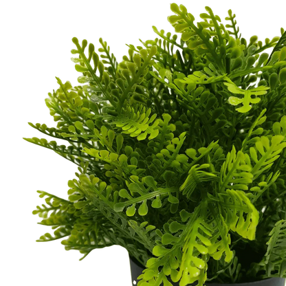 Small Potted Artificial Mimosa Fern UV Resistant 20cm - Image 3