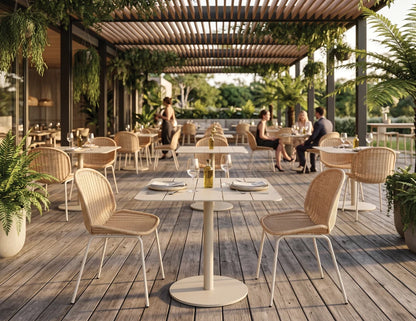 Roku Cafe Table - Outdoor - Latte