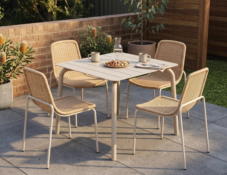 Roku Dining Table 90cm - Outdoor - Latte