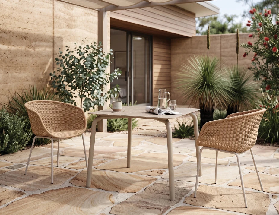 Roku Dining Table 90cm - Outdoor - Latte