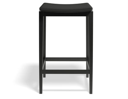 Stockholm Kitchen Stool - Black Stain - Black Pad - by TON