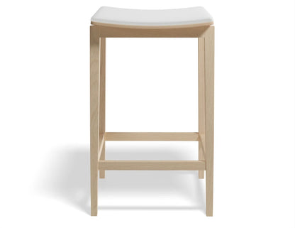 Stockholm Kitchen Stool - Natural Oak - White Pad - by TON