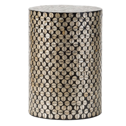 Sunniva Shell Disc Round Stool Side Table 35cm