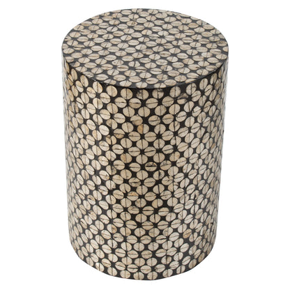 Sunniva Shell Disc Round Stool Side Table 35cm