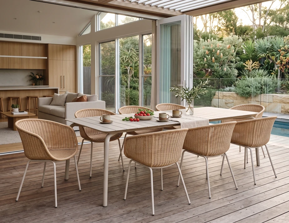 Roku Dining Table 220cm - Outdoor - Latte