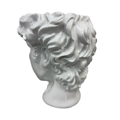Urban Attitude David Head Planter - Matte White
