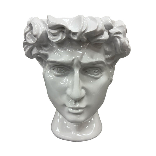 Urban Attitude David Head Planter - Matte White