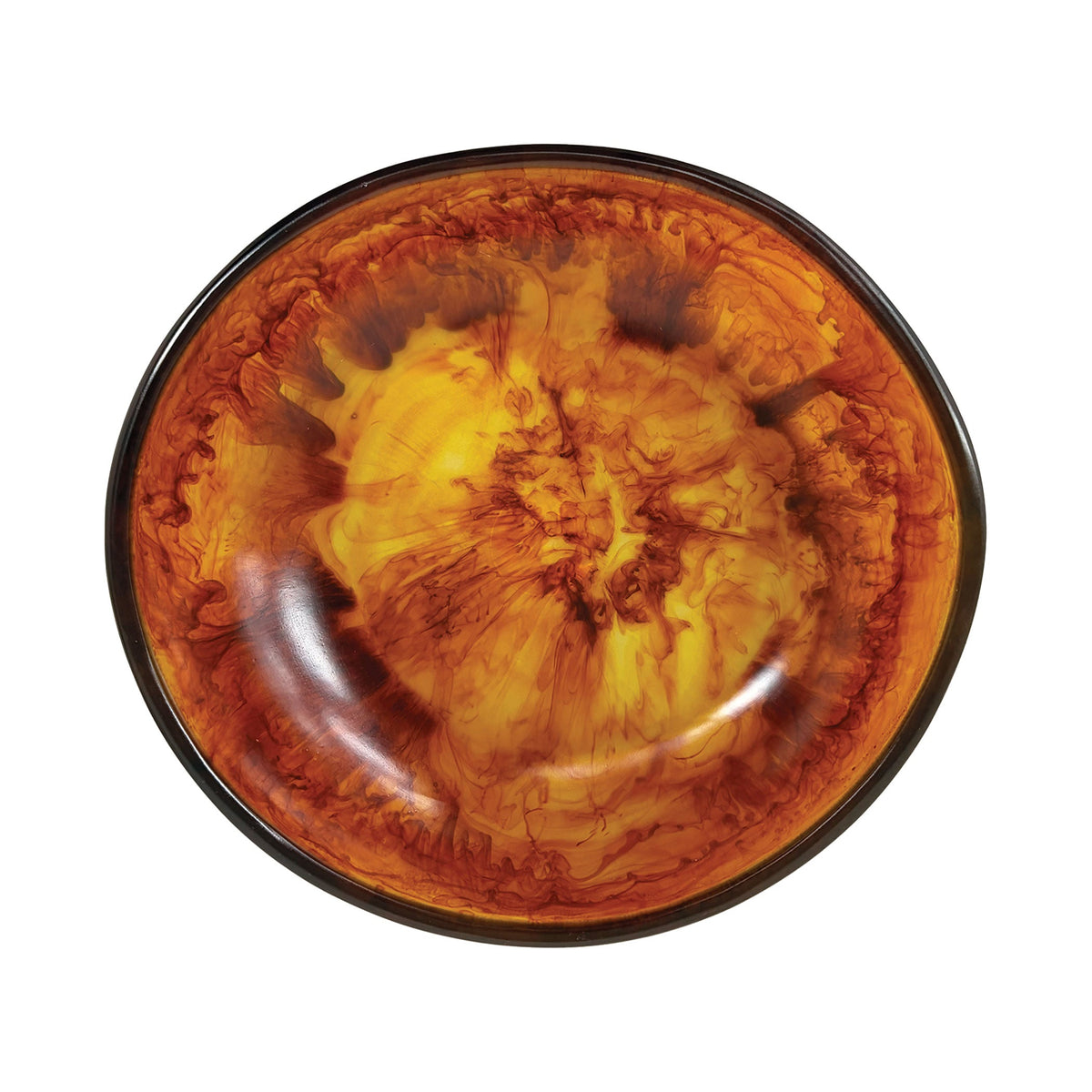 Urban Attitude JADE Medium Bowl Height 8cm highest, 5cm lowest, Width 27cm, Length 28cm - Burnt Amber