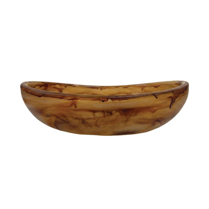 Urban Attitude JADE Medium Bowl Height 8cm highest, 5cm lowest, Width 27cm, Length 28cm - Dark Cocoa