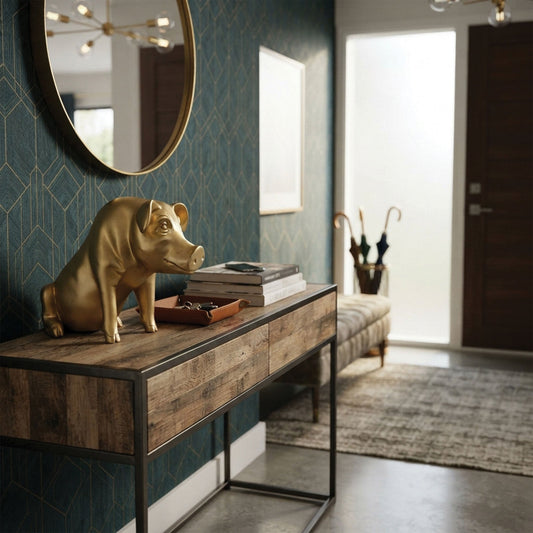 Urban Attitude Piggy Money Box - Matte Gold