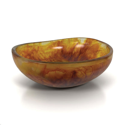Urban Attitude RAQS Salad Bowl Height: 11.5cm, Width: 29.5cm, Length: 31cm - Burnt Amber