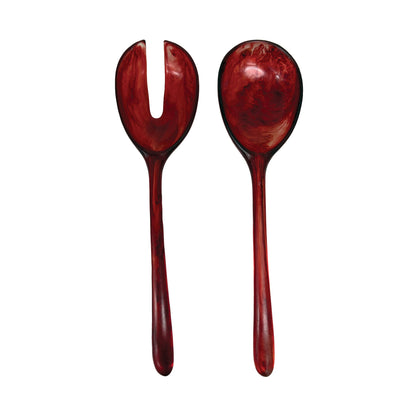 Urban Attitude LILA Large Paired Servers Length 30cm, Width 7.5cm (Spoon) - Berry Red