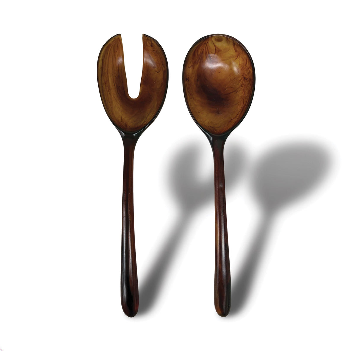 Urban Attitude LILA Large Paired Servers Length 30cm, Width 7.5cm (Spoon) - Dark Cocoa