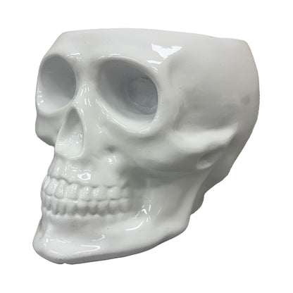 Urban Attitude Skull Statue - Matte White