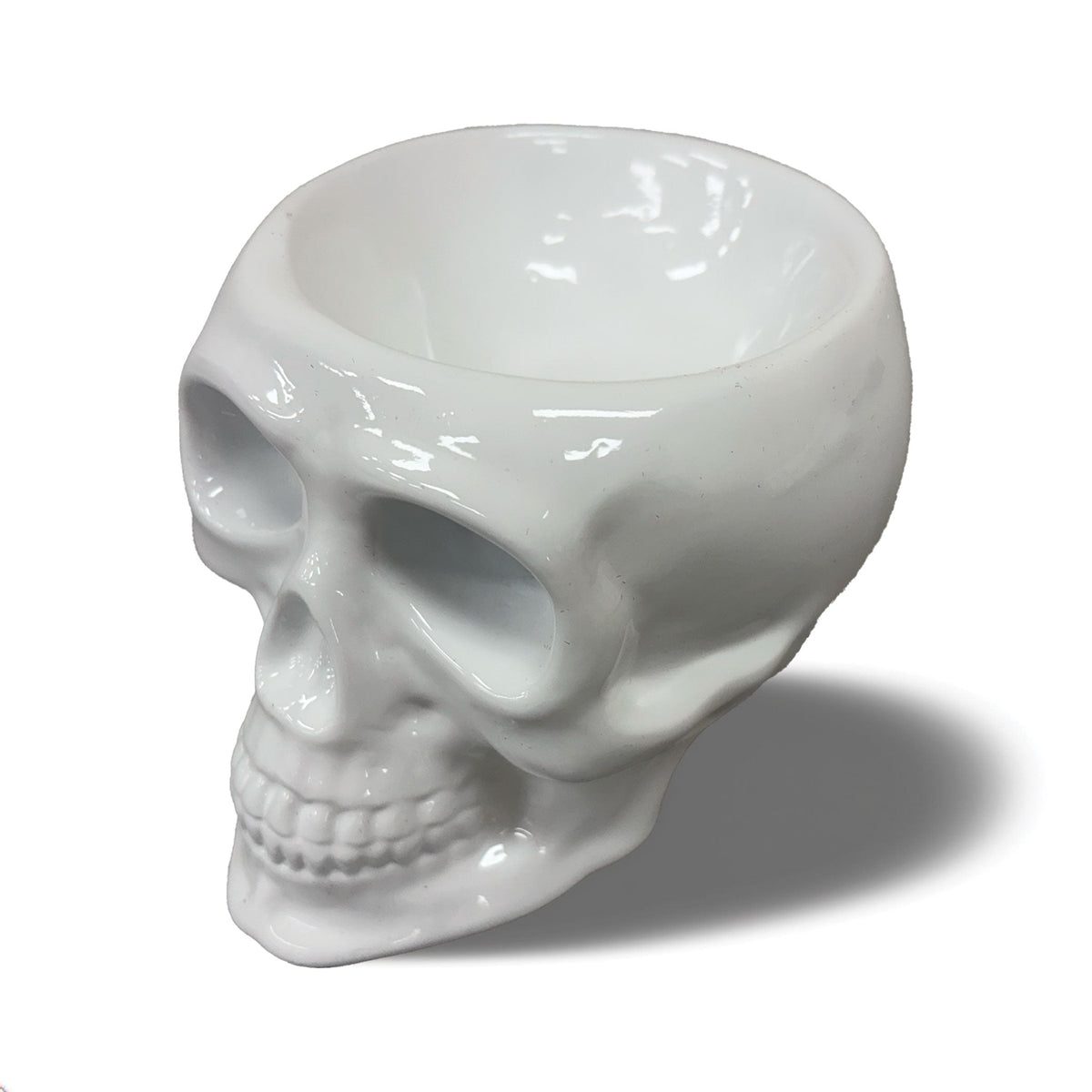 Urban Attitude Skull Statue - Matte White