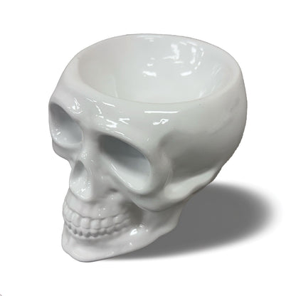 Urban Attitude Skull Statue - Matte White