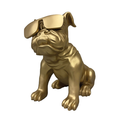 Urban Attitude Bulldog Statue - Matte Gold