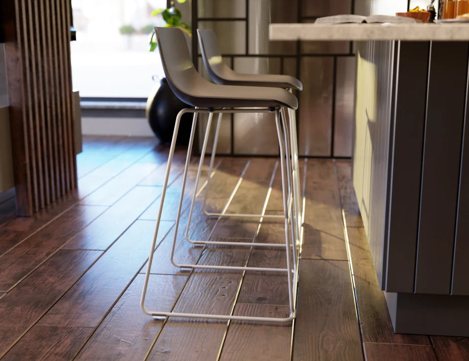 Umbria Stool - White - Grey Shell