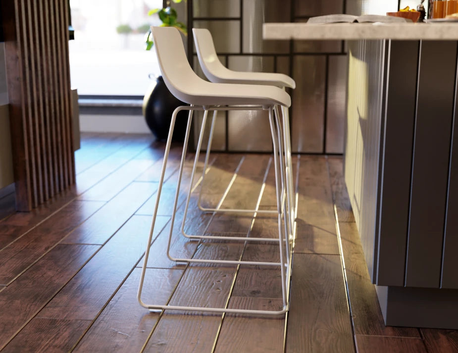 Umbria Stool - White - White Shell