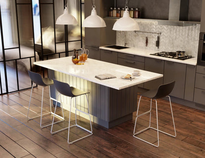 Umbria Stool - White - Grey Shell