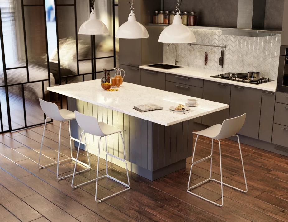 Umbria Stool - White - White Shell