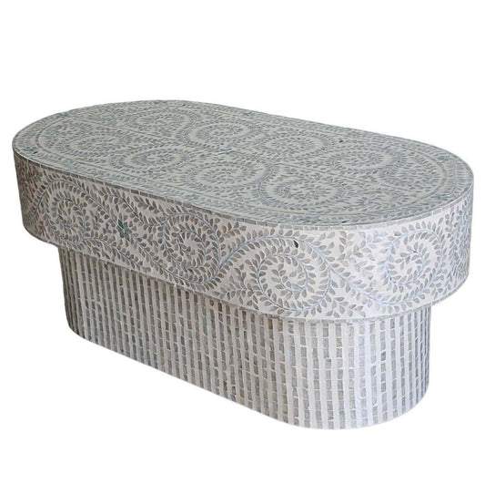 Undine Mother of Pearl Oval Coffee Table 120cm