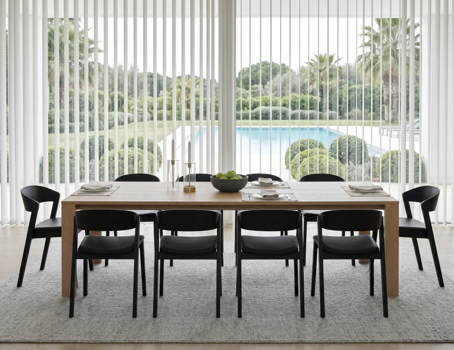 Grayson Dining Chair - Black - Upholstered